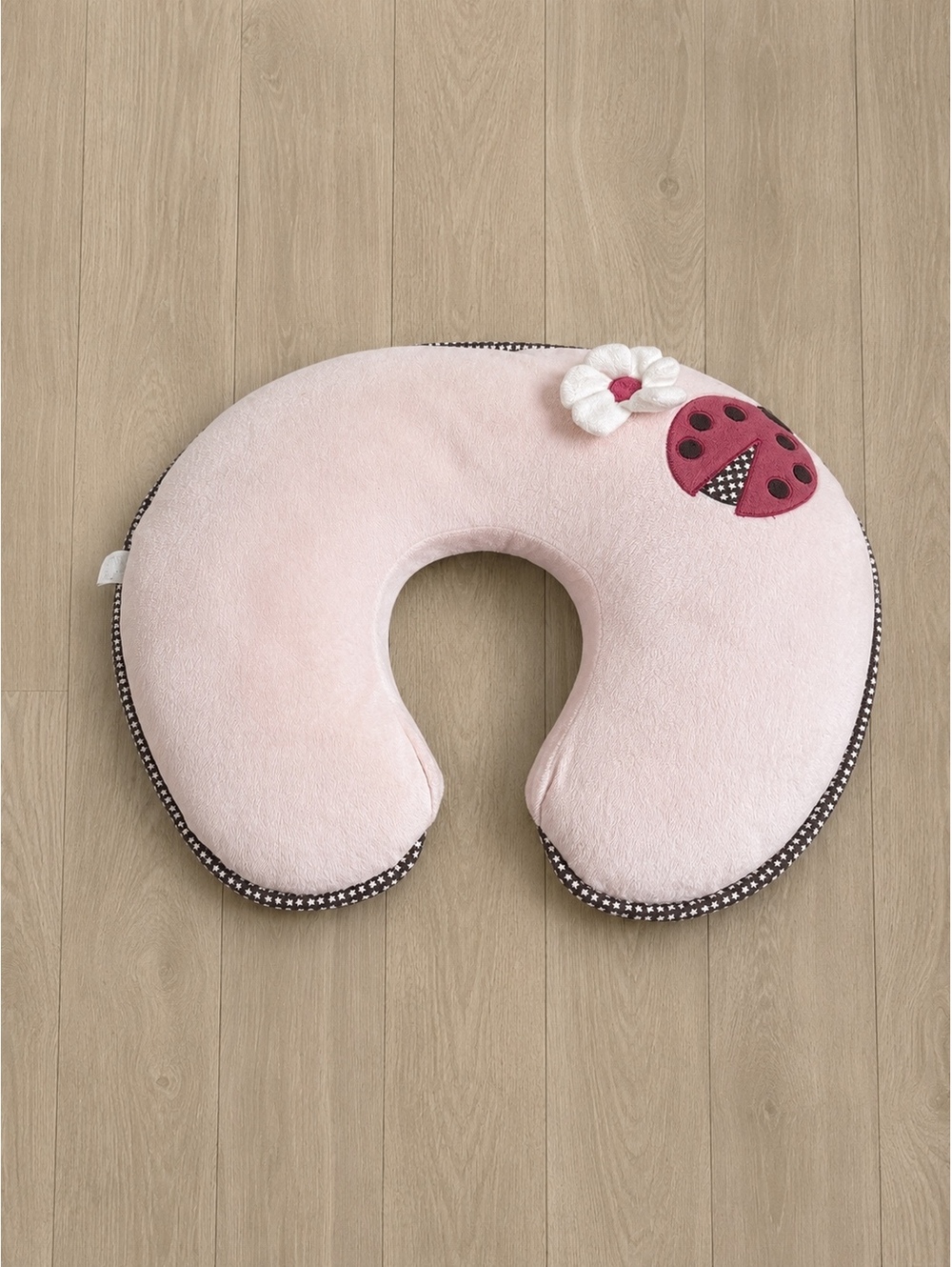 Boppy Classic Heirloom Nursing Pillow Pink Brown Stripe Floral Removable Cover